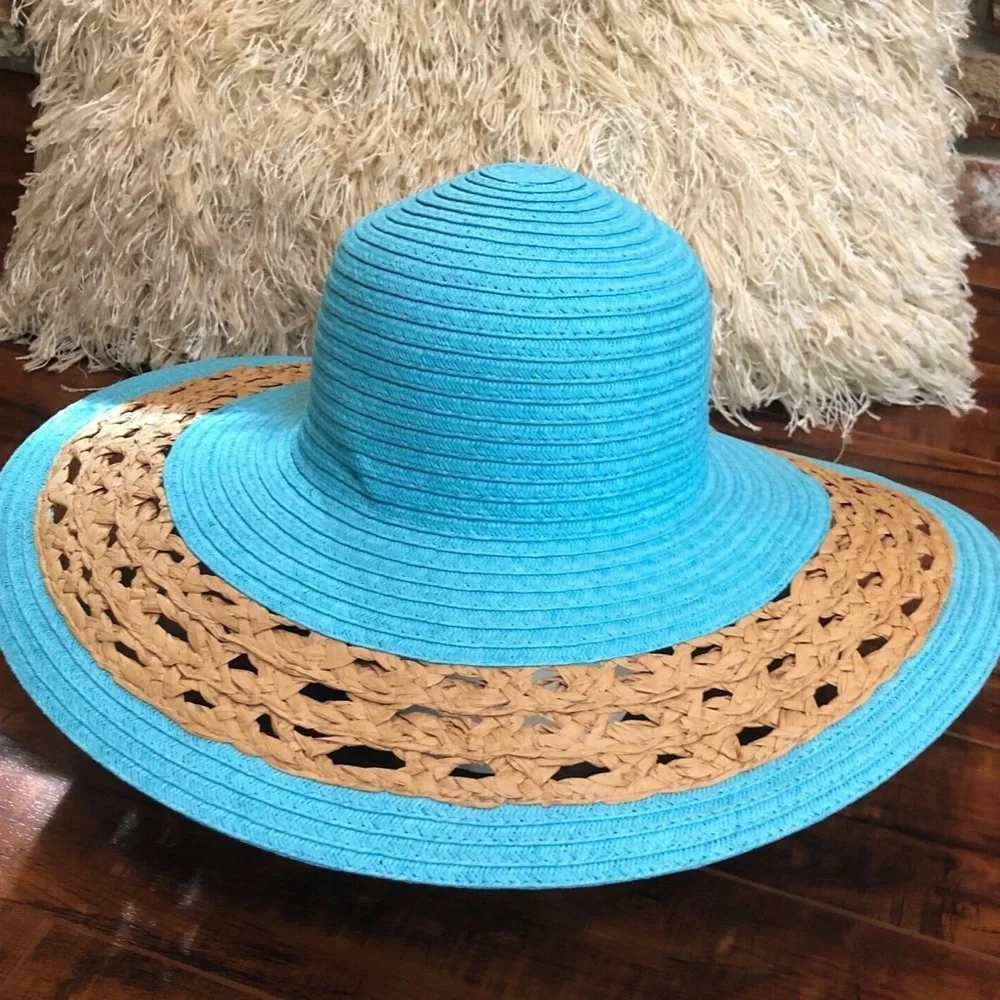 BoHo Wide Brim Floppy Summer Multi Colored hat